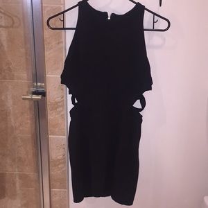Black dress with side cut outs